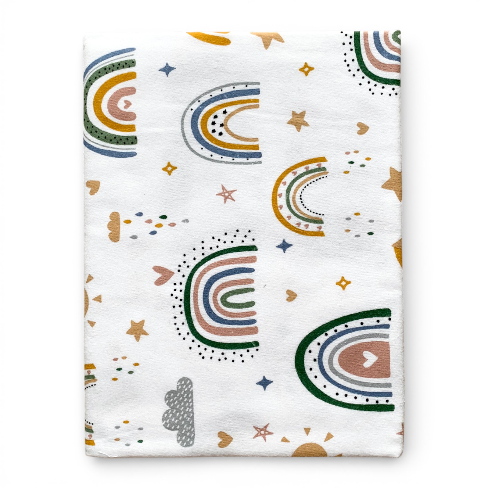 Пелюшка фланелева (байкова) 100 х 80 см Веселка з зірочками
