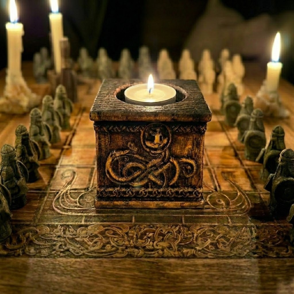 Підсвічник дерев'яний Тор проти Йормунґандра