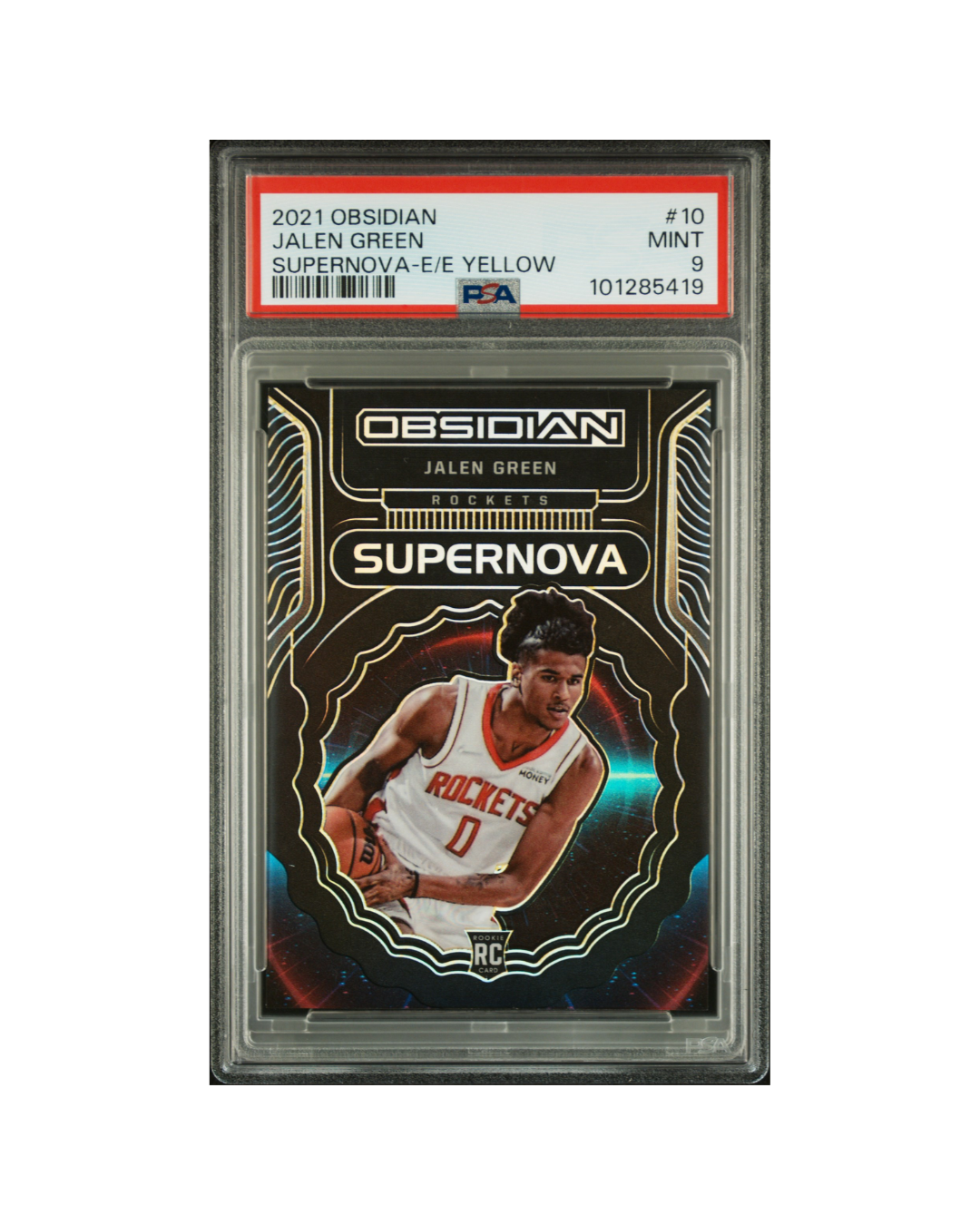 2021 PANINI OBSIDIAN SUPERNOVA #10 JALEN GREEN SUPERNOVA-E/E YELLOW