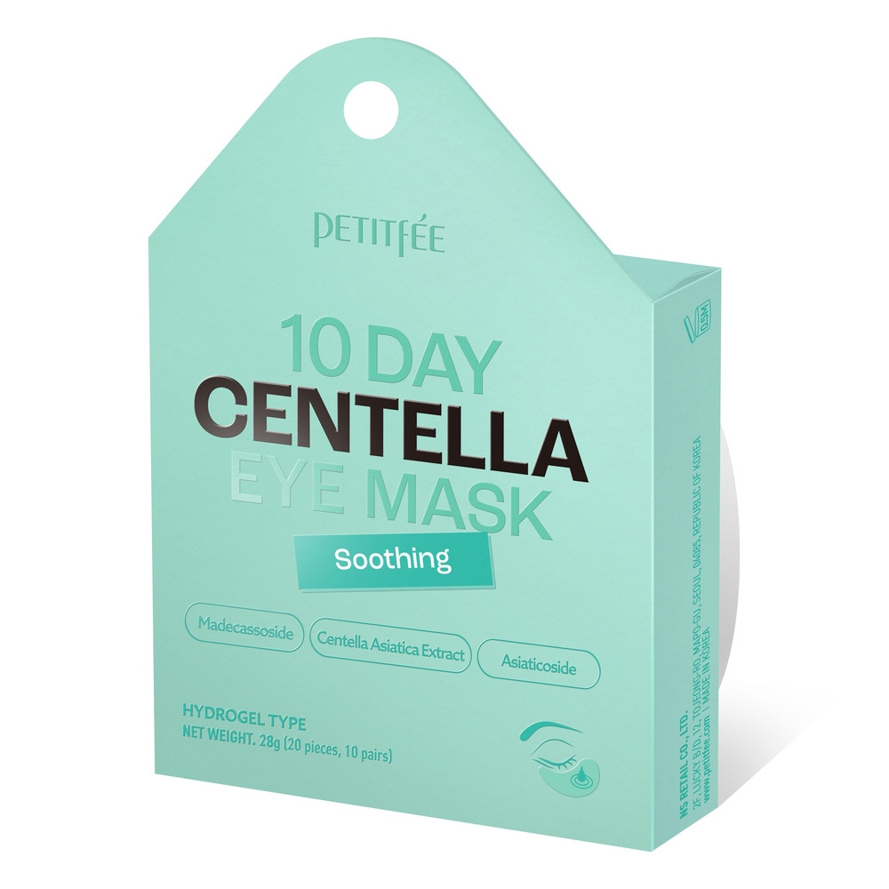 Гідрогелеві патчі для області навколо очей "Заспокійливі" Petitfee 10 Days Centella Eye Mask