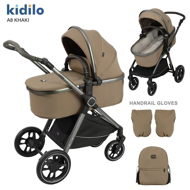 Коляска-трансформер Kidilo A8 Khaki
