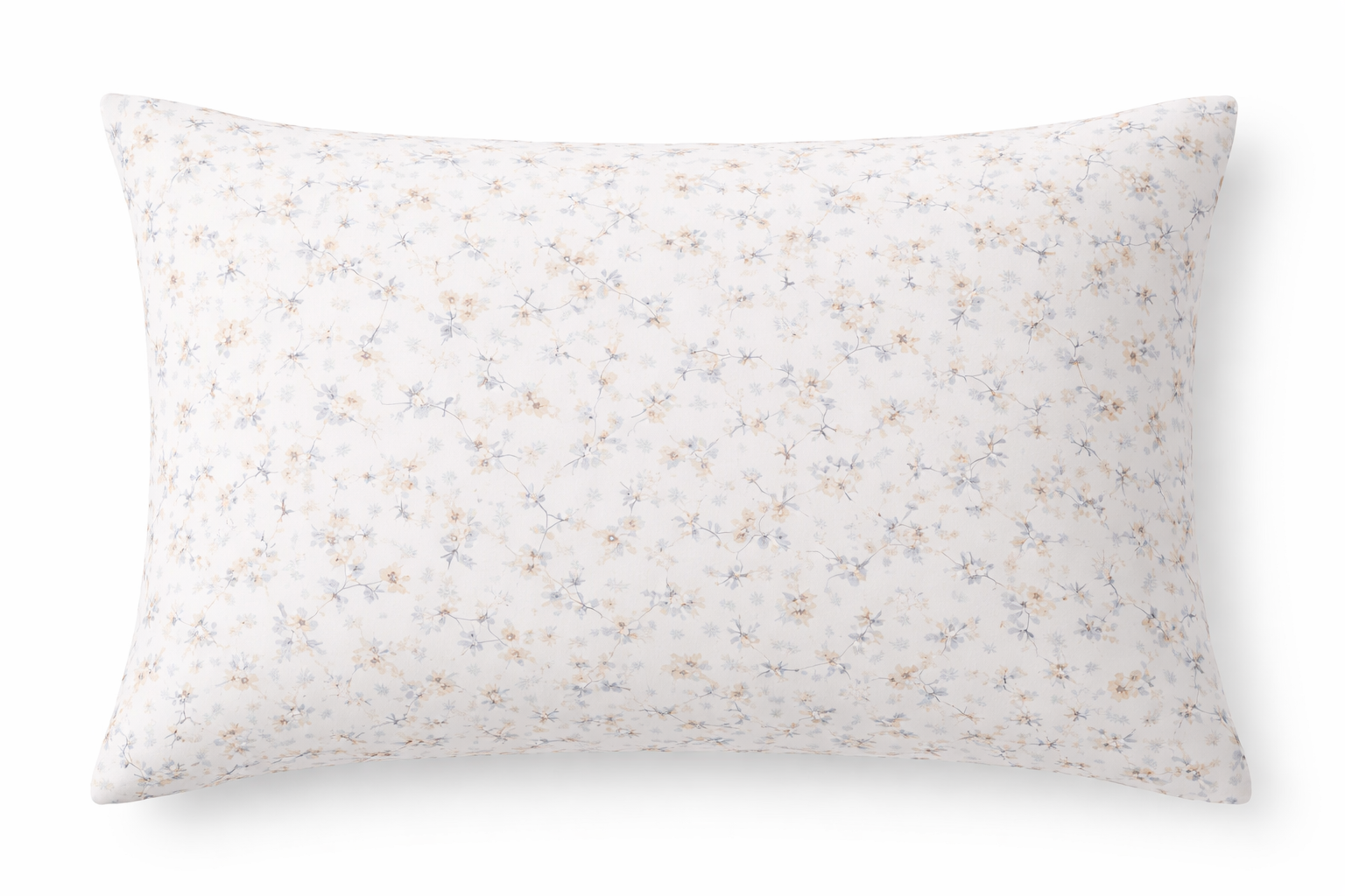 Наволочка ранфорс принт "Дрібні рожеві  квіти на білому"