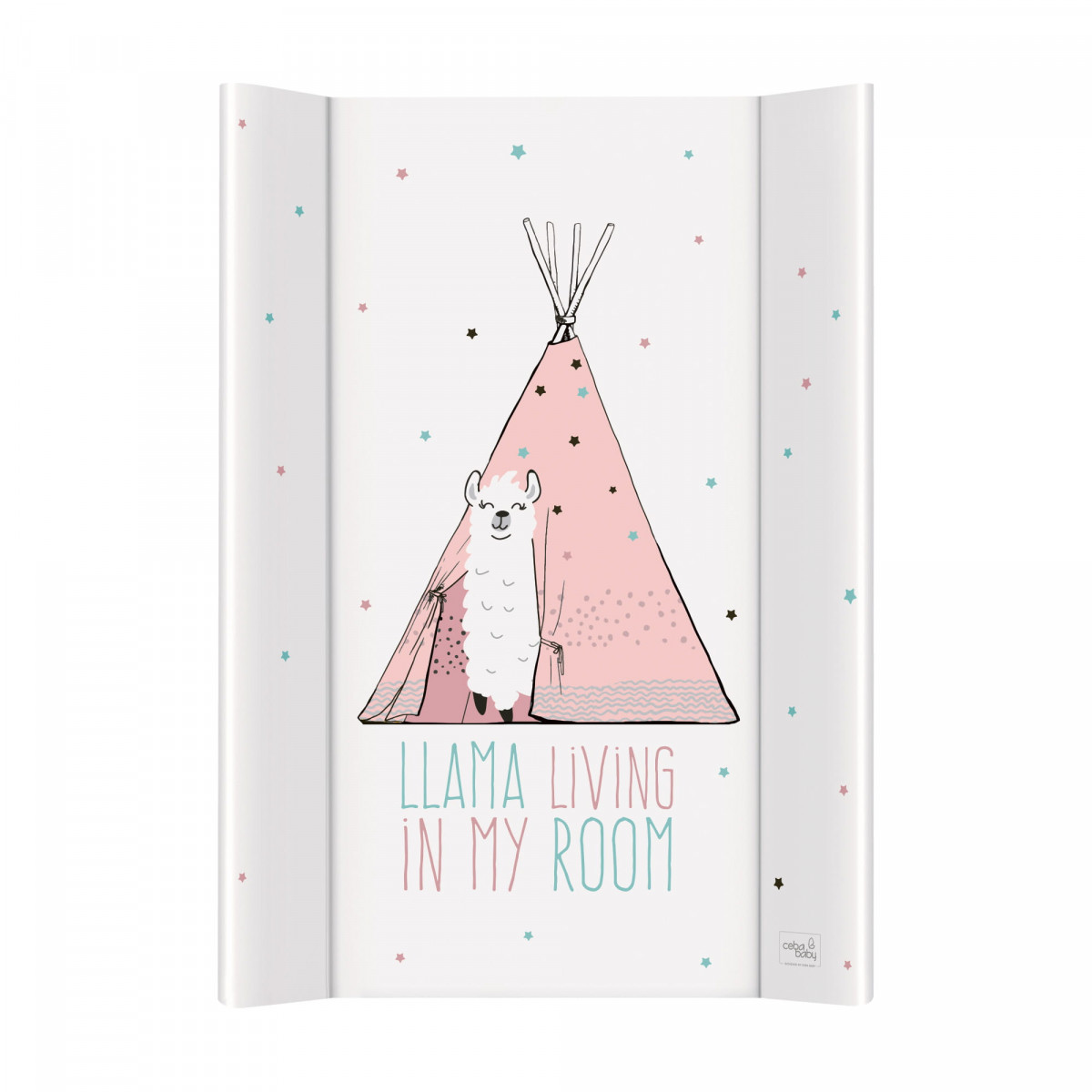 Повивальна дошка Cebababy 50x70 Lolly Polly Lama білий/рожевий