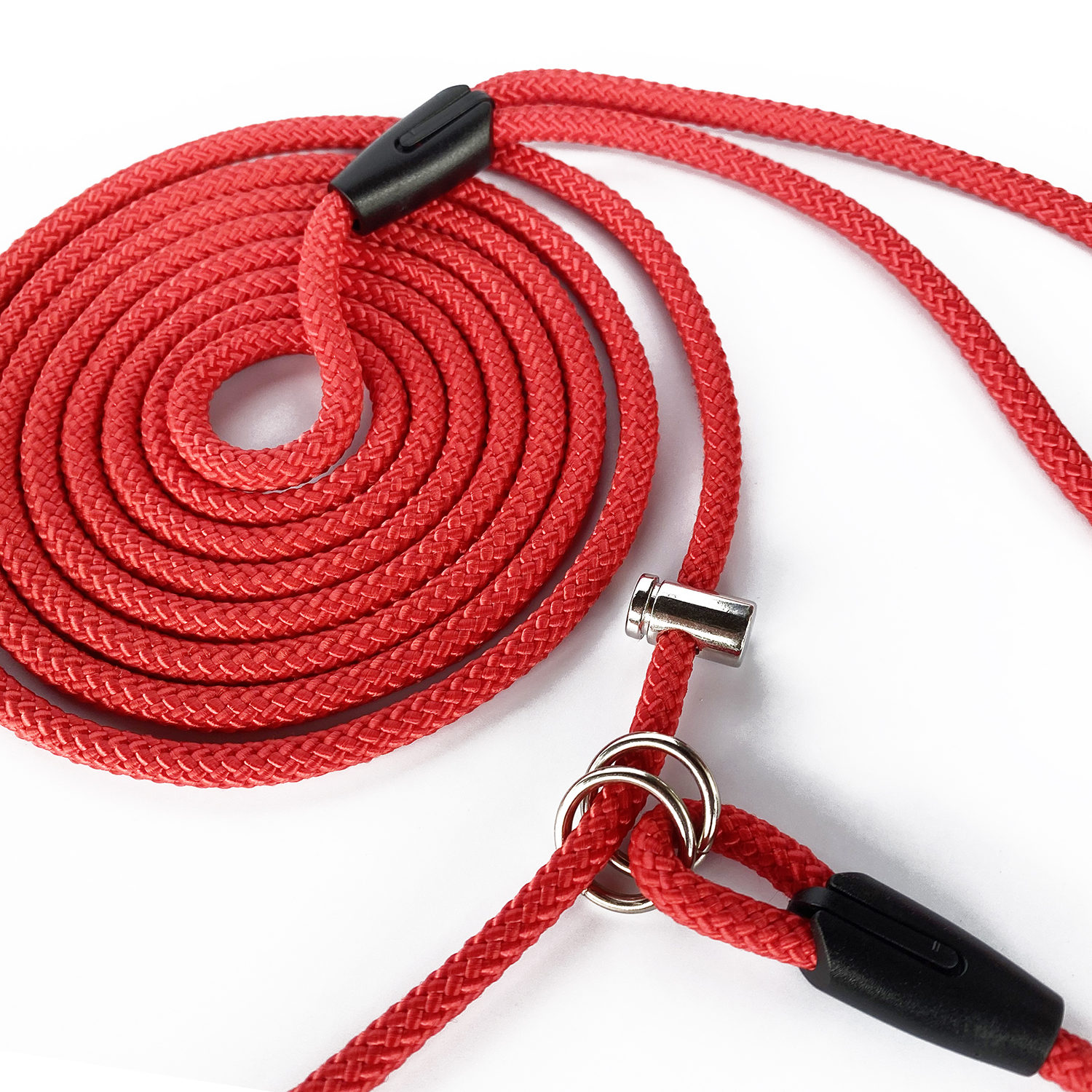 Повідець контролер Dog Walking CONTROL LEASH для вигулу та дресирування собак 6 мм 4 м червоний