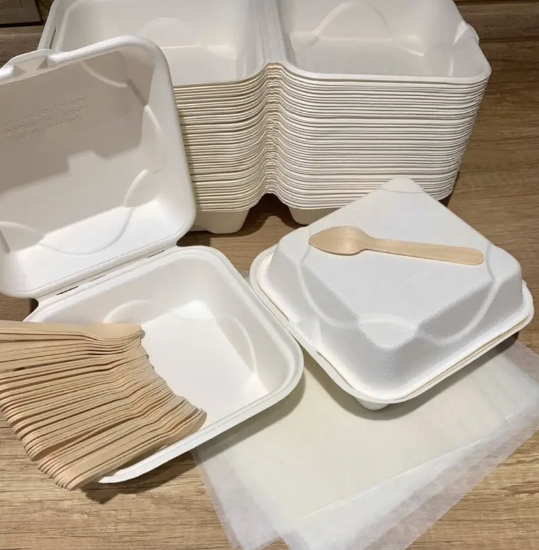 "Набір № - 11" для Бенто тортиків з Еко-боксом 15 см, дерев'яною десертною ложкою і пергаментом, по 50 шт, 022500021