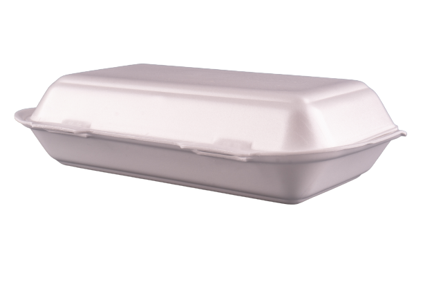 Ланч-бокс МВ-10 з полістиролу Білий, 246x150x60 мм, упаковка 250 шт, 006100023