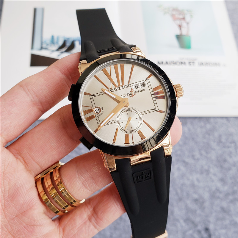 Ulysse Nardin Executive Dual Time rose gold white