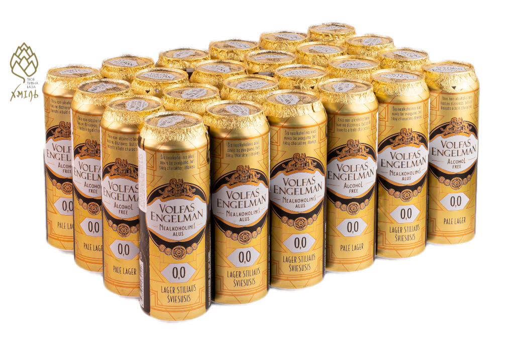 Пиво Volfas Engelman LAGER Б/А 0,568 ж/б (24 шт/уп)