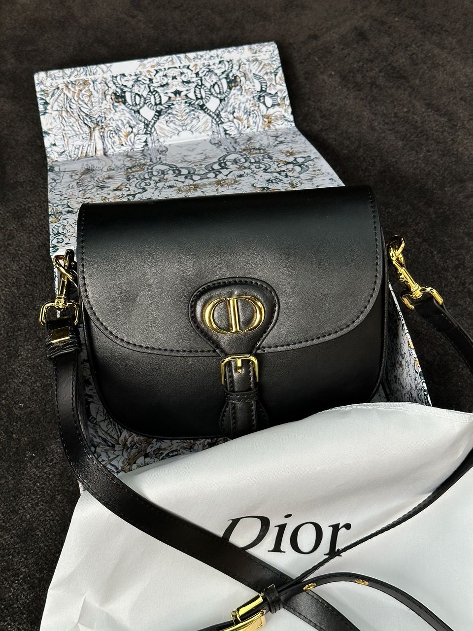 Dior Bobby Bag Black Smooth Skin