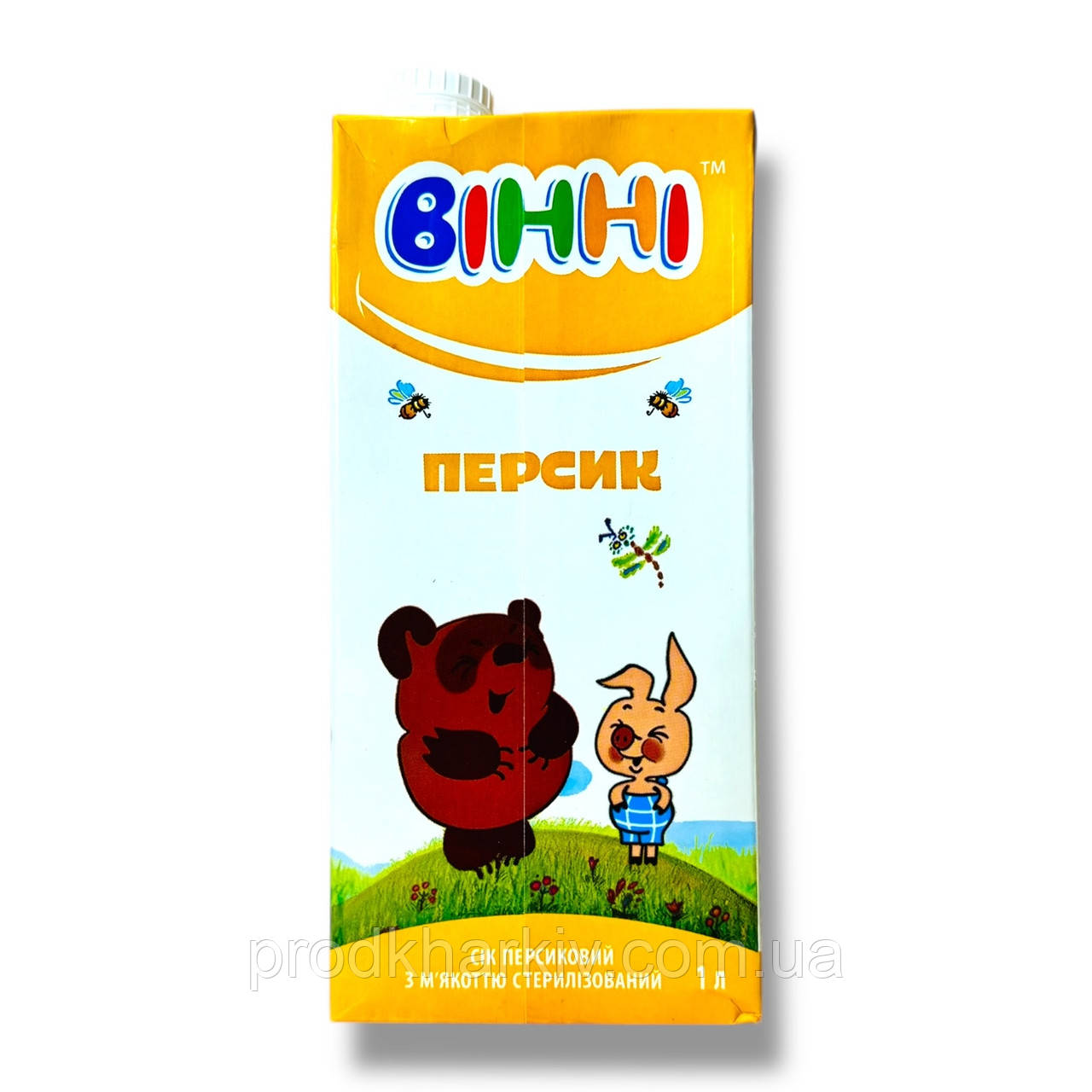 Нектар Персик «Вінні Play» з м'якоттю, 1000 мл (тетрапак)