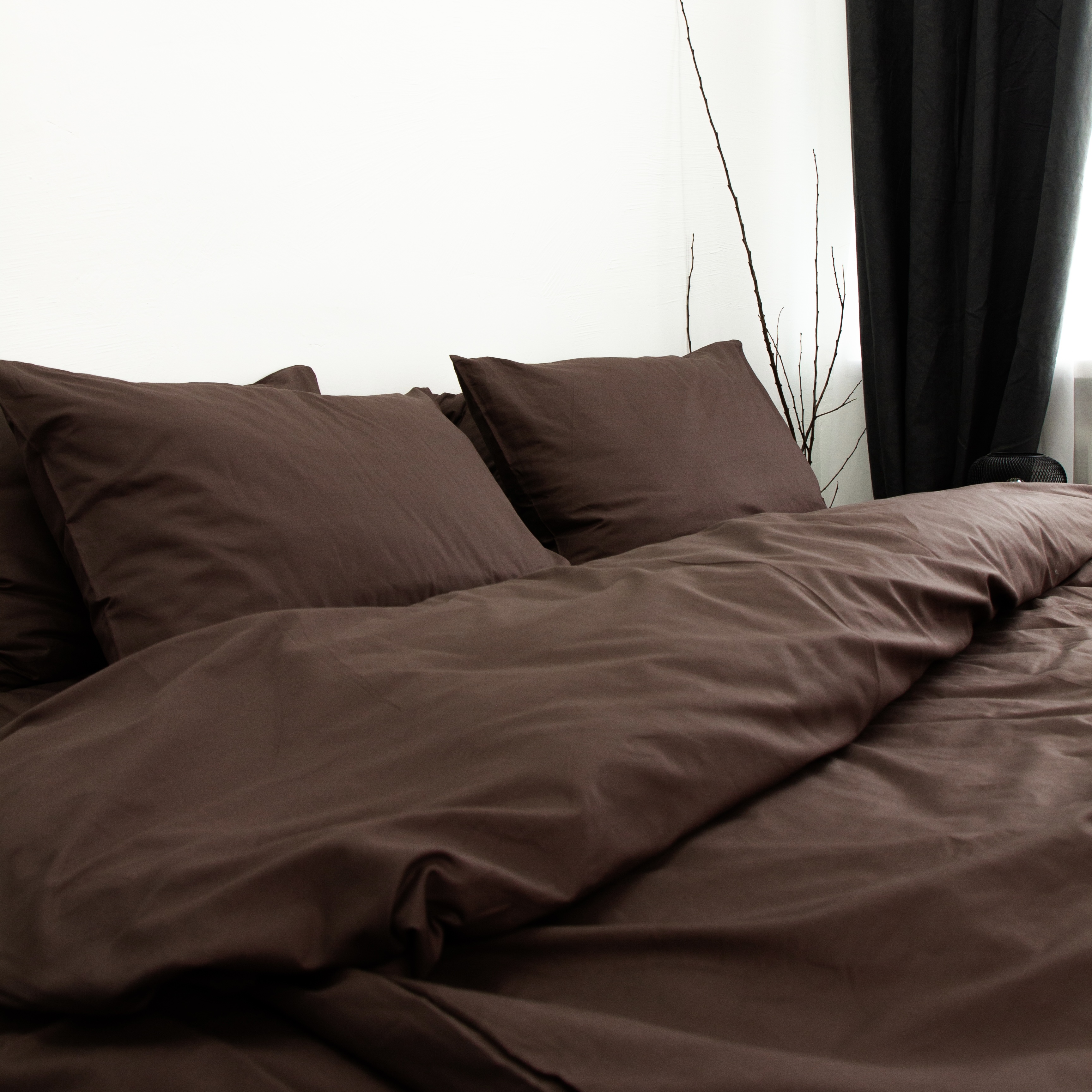 Постільний комплект Сатин Шоколад