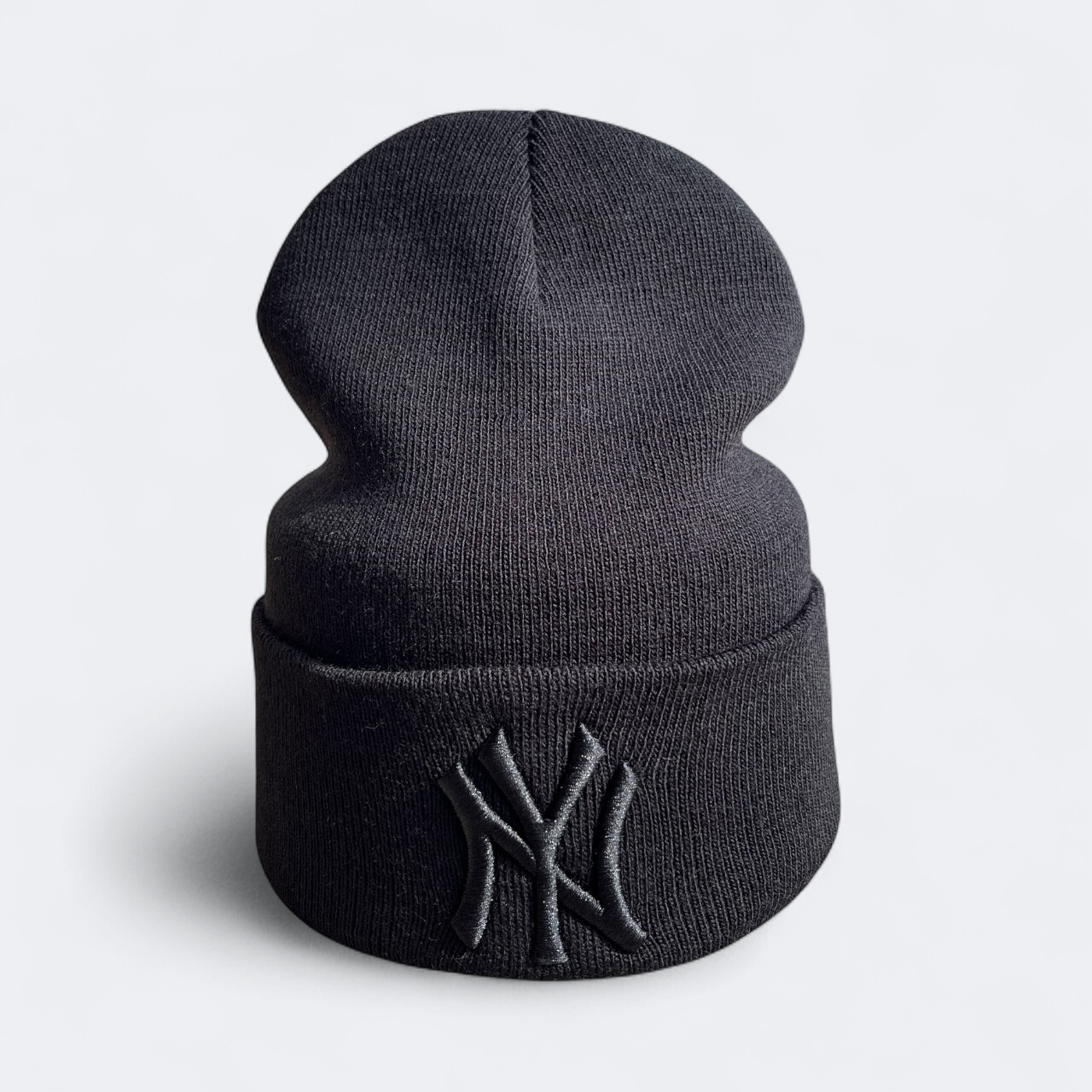 Шапка Чоловіча Осіння New York - Нью Йорк Копія (Чорна Вишивка Скала)