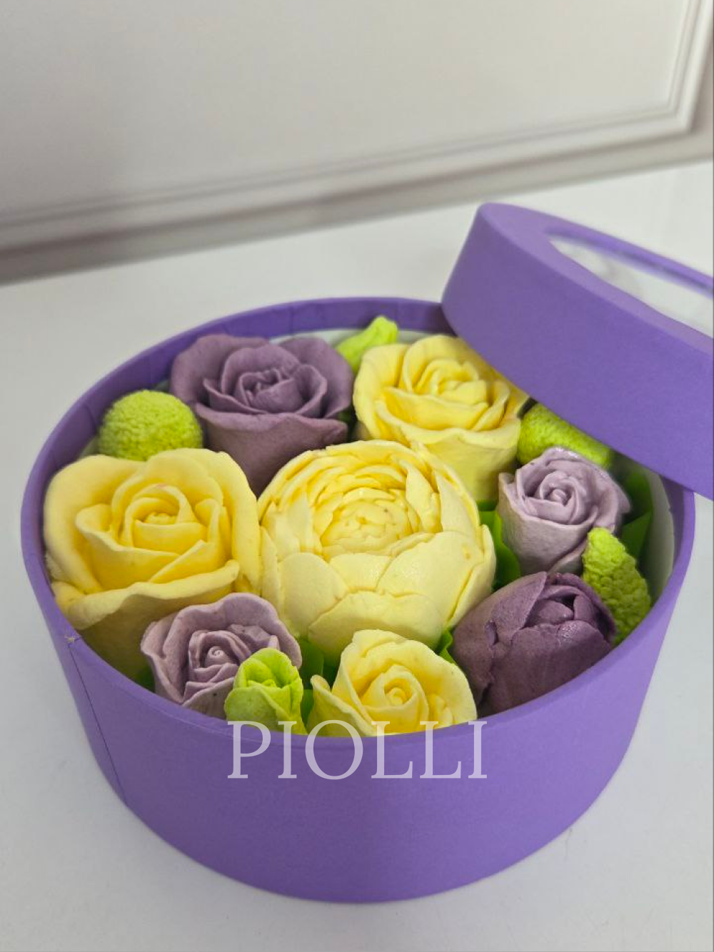 Коробка зефіру кругла D15 мікс