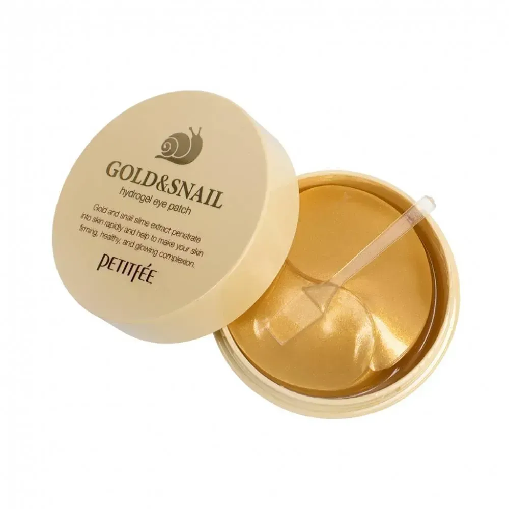 Гідрогелеві патчі для очей Petitfee Gold&Snail Hydrogel Eye Patch Золото-Равлик 60 шт
