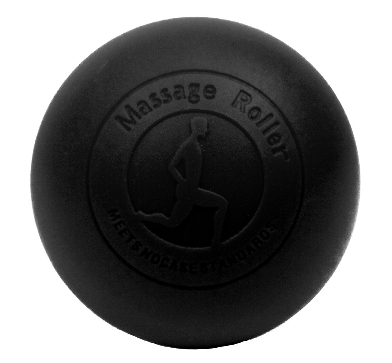 Масажний м'ячик EasyFit каучук 6.5 см чорний