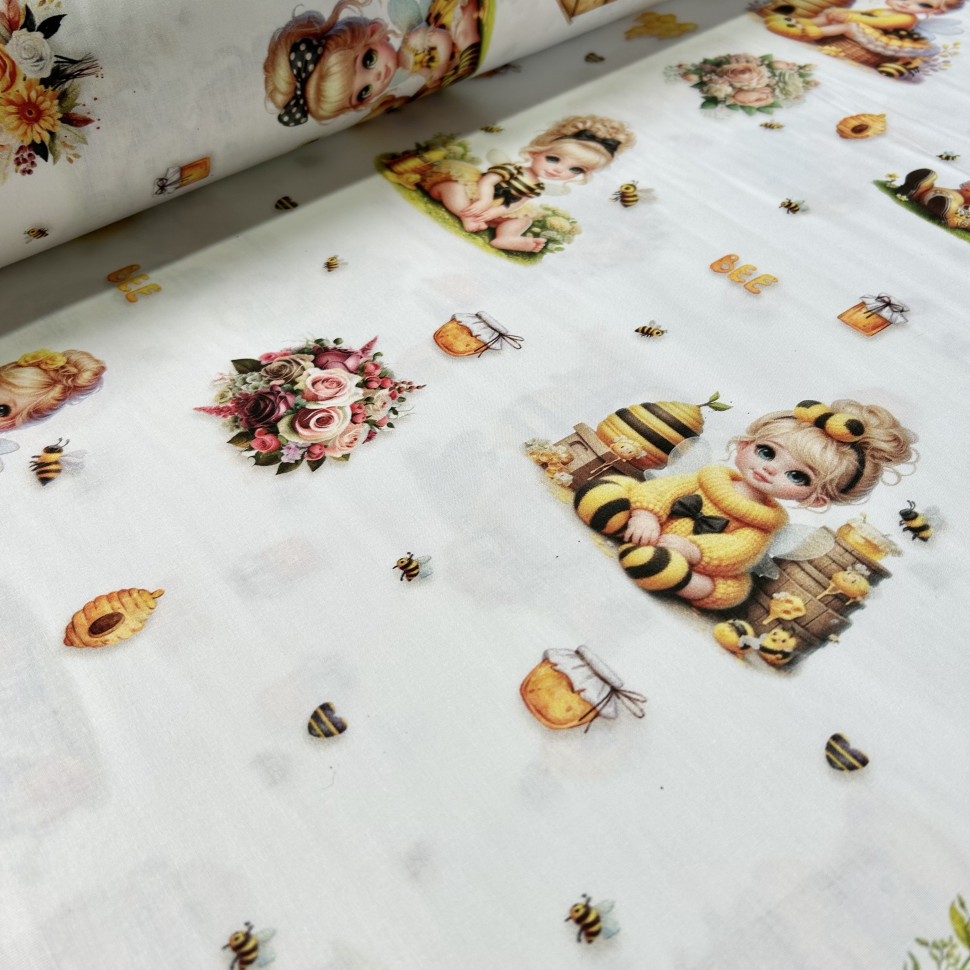 Тканина Ранфорс - Дівчинка бджілка