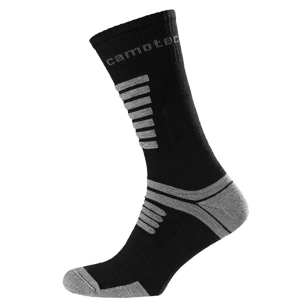 Зимові теплі трекінгові шкарпетки "Merino LongAir Pro Black" від українського бренду "CAMOTEC".