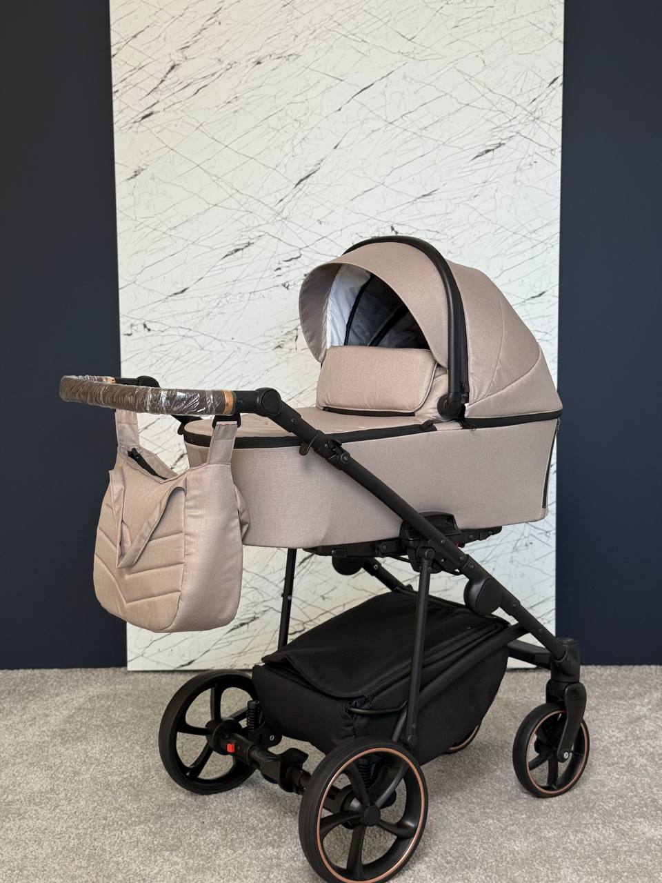 Коляска 2в1 Baby Pram Evelyn текстиль Beige