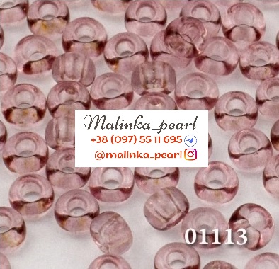 Бісер бежевий блідий, кристальний