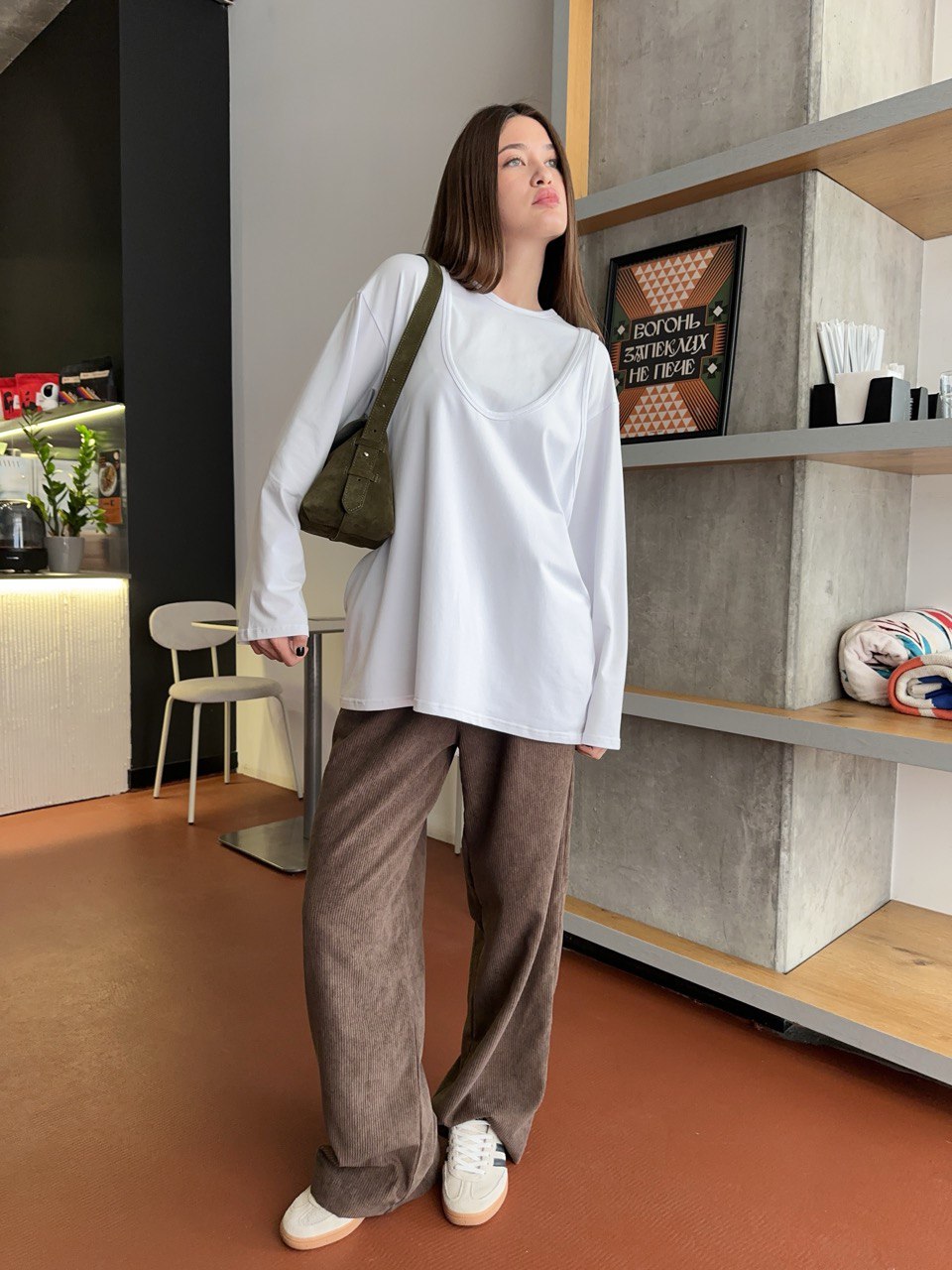 Лонг майка білий