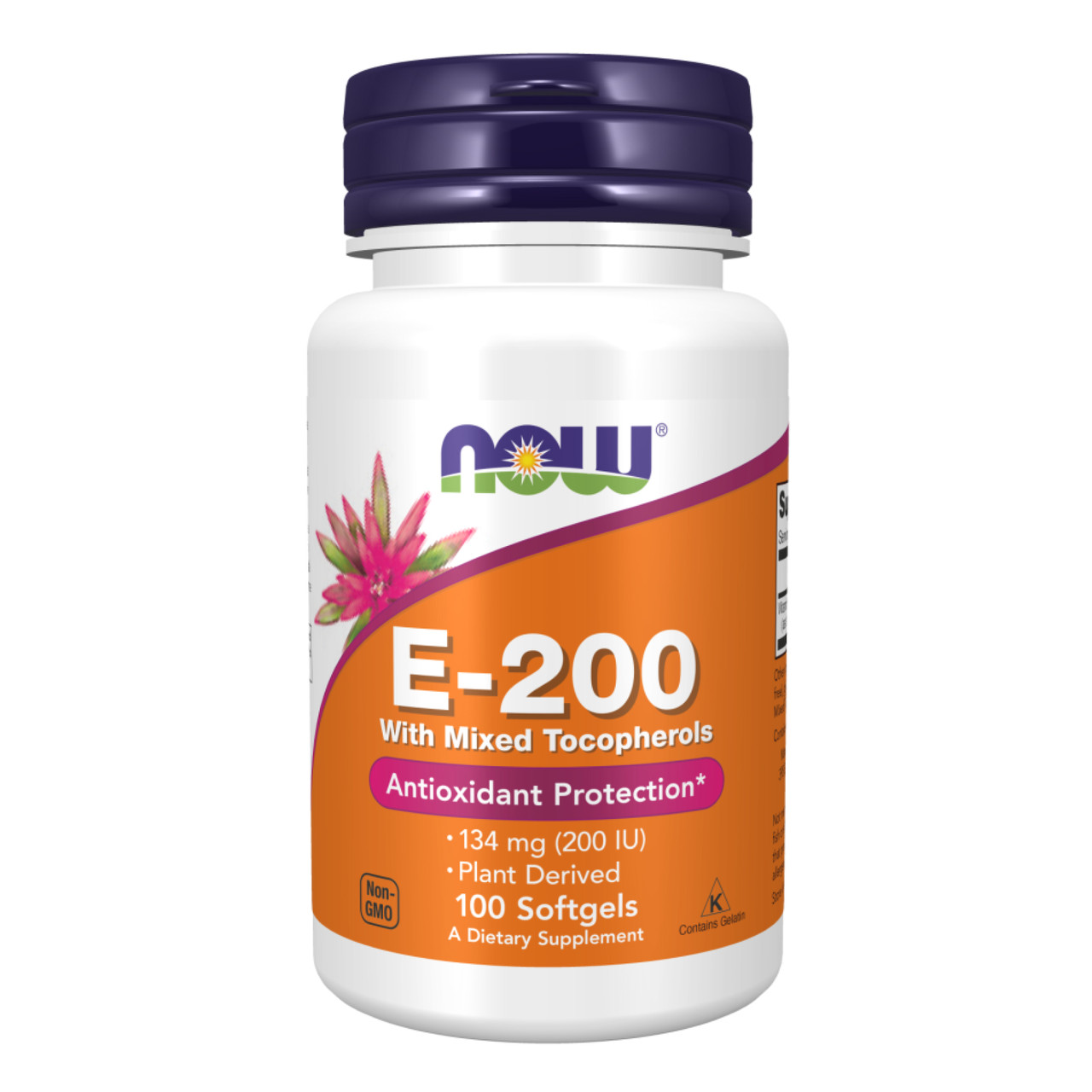 Вітамін Е з змішаними токоферолами, E-200 Mixed Tocopherols - 100 sgels
