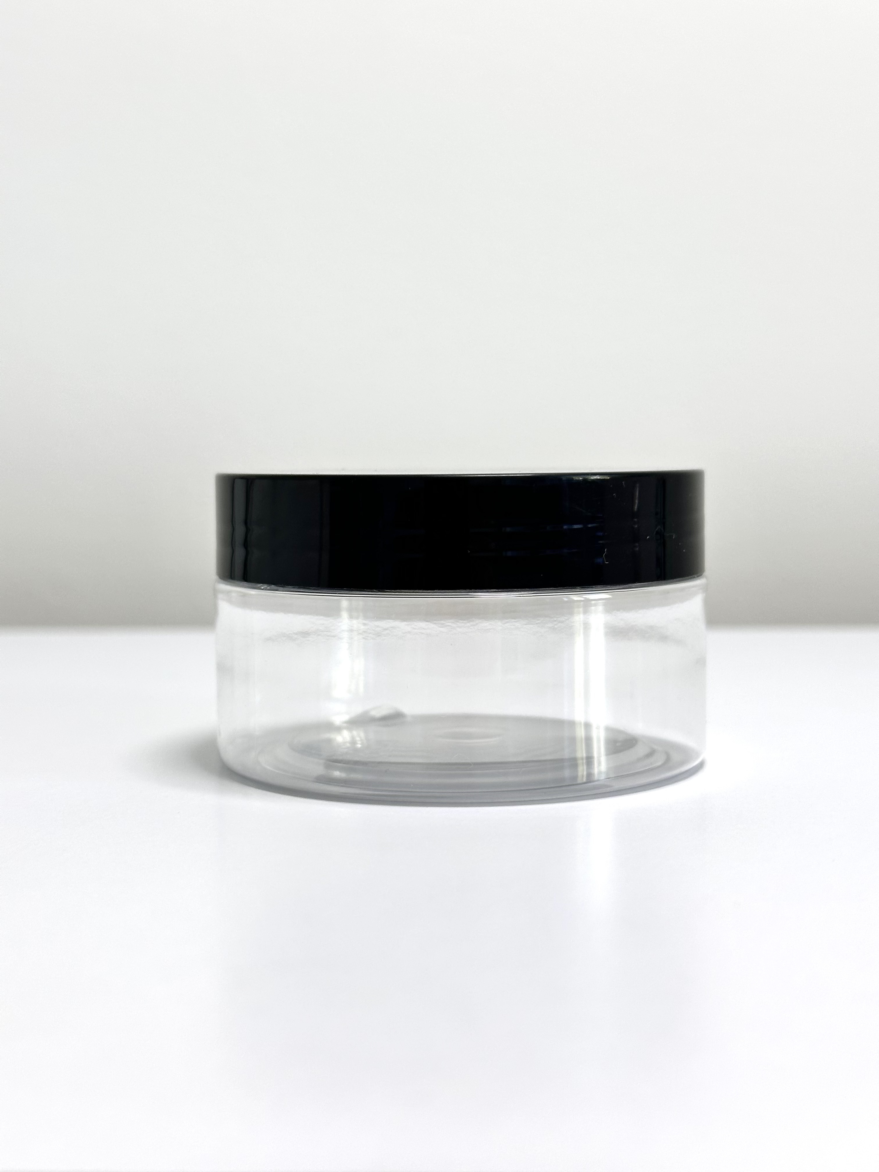 Баночка косметична 100 мл пластикова (чорна кришка)