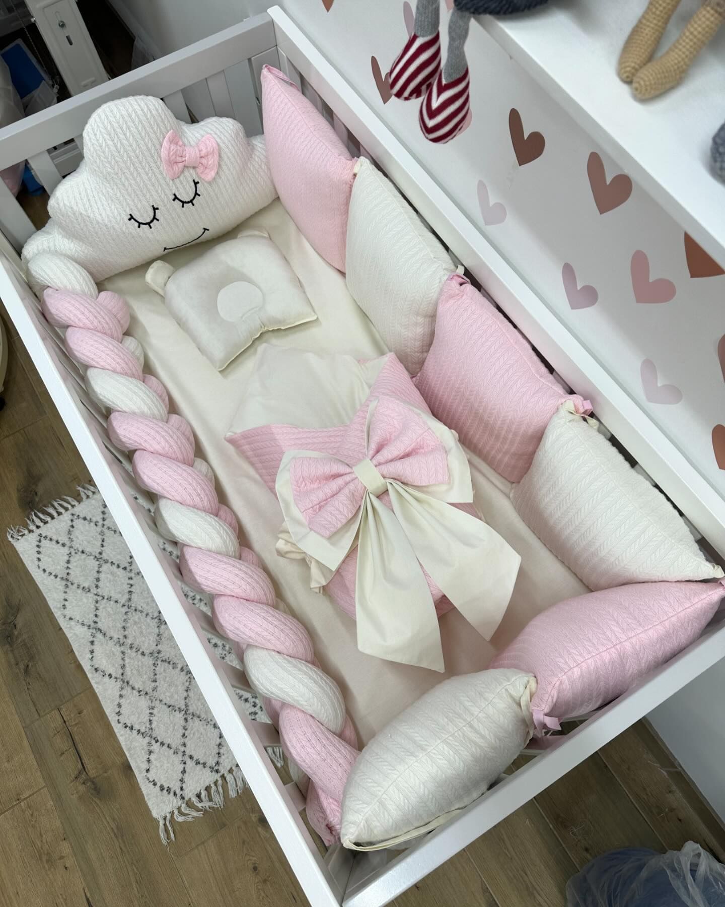 В ліжечко набір Babys «Хмаринка» рожева зефірка