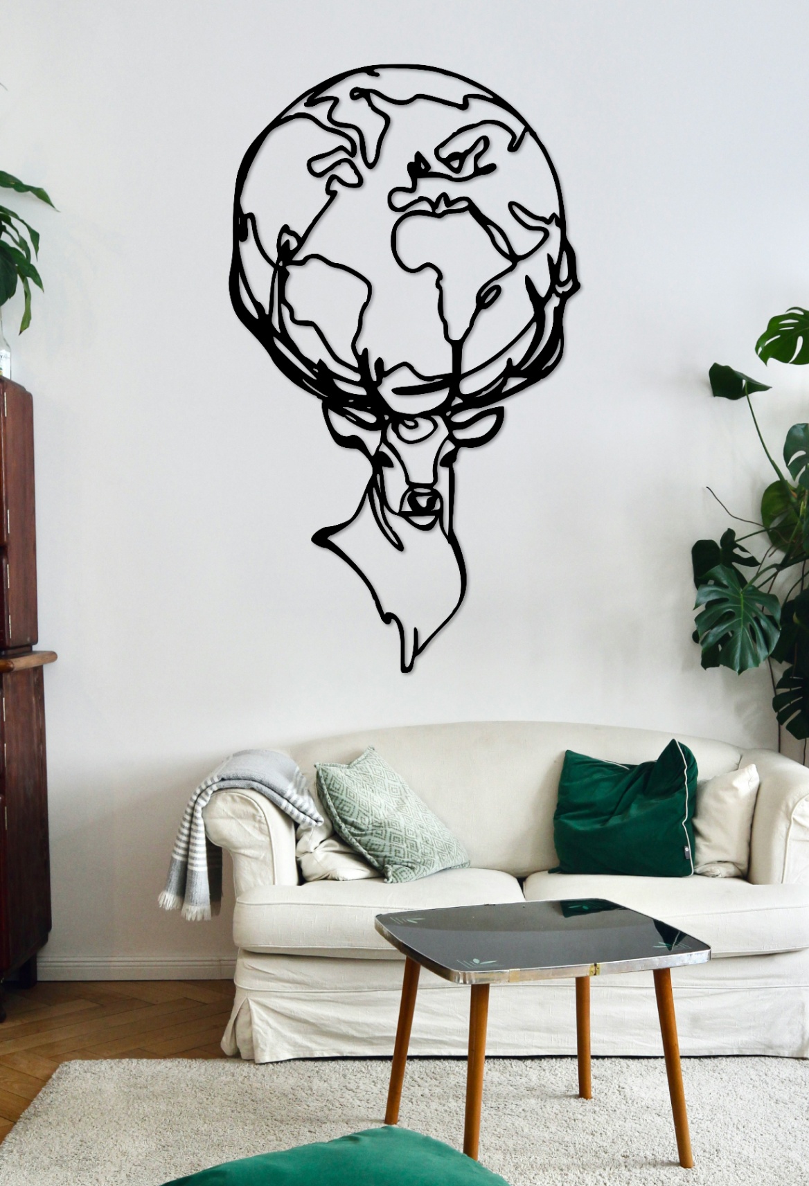 Металева мапа світу "World Deer"