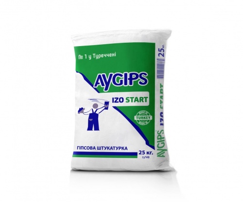 Aygips IZO Start штукатурка гіпсова 25 кг. Аіргіпс ІЗО старт