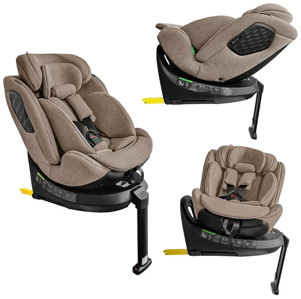Автокрісло Carrello Bliss+ CRL-17707 i-Size 40–150 см ISOFIX 360° з опорною ніжкою Sandstone Beige