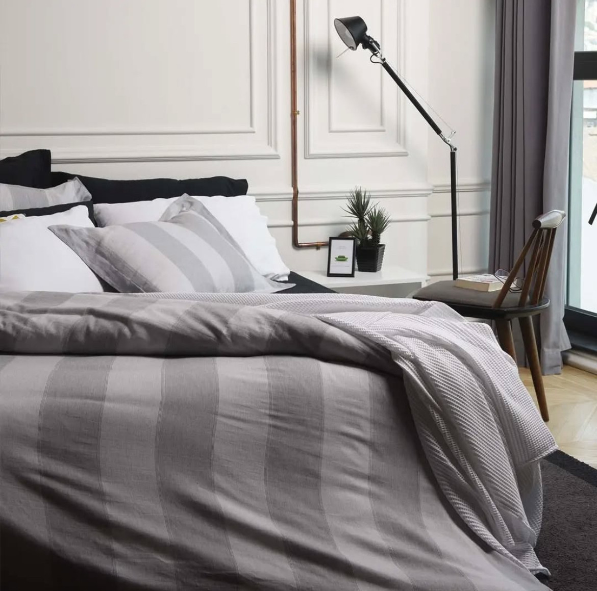 Постільна білизна Allay L’appartement 200×220 — перкаль FibraSoft, сірий колір