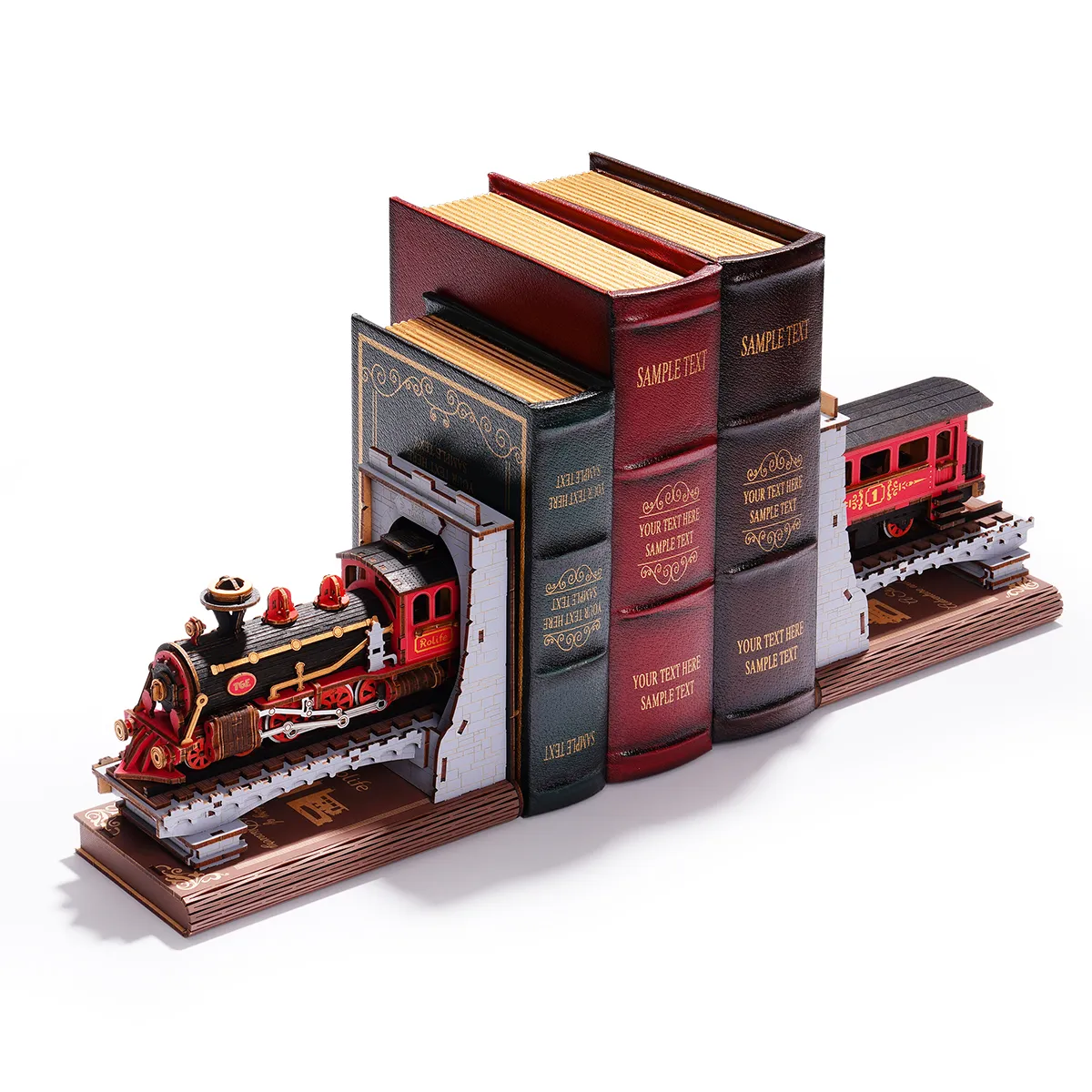 Booknook Country train DIY, Бук нук Заміський потяг, Книжковий куток, Зроби сам, Румбокс, 3D Конструктор