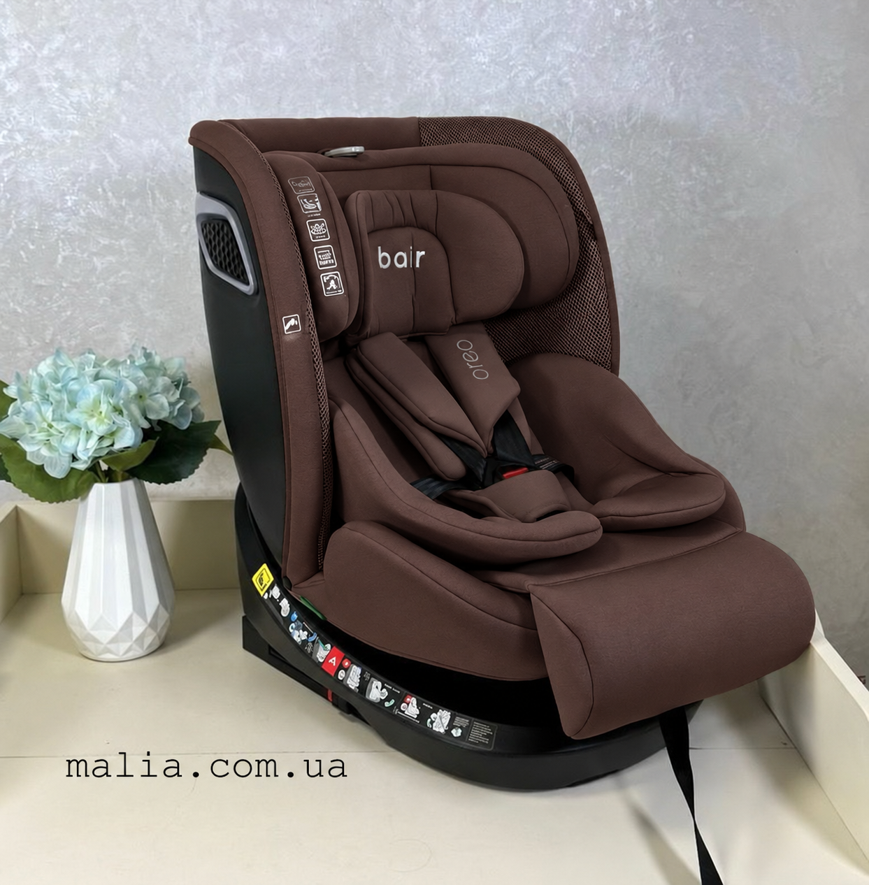 Автокрісло Bair Oreo 360 i-size Iso-fix BO-07 choco