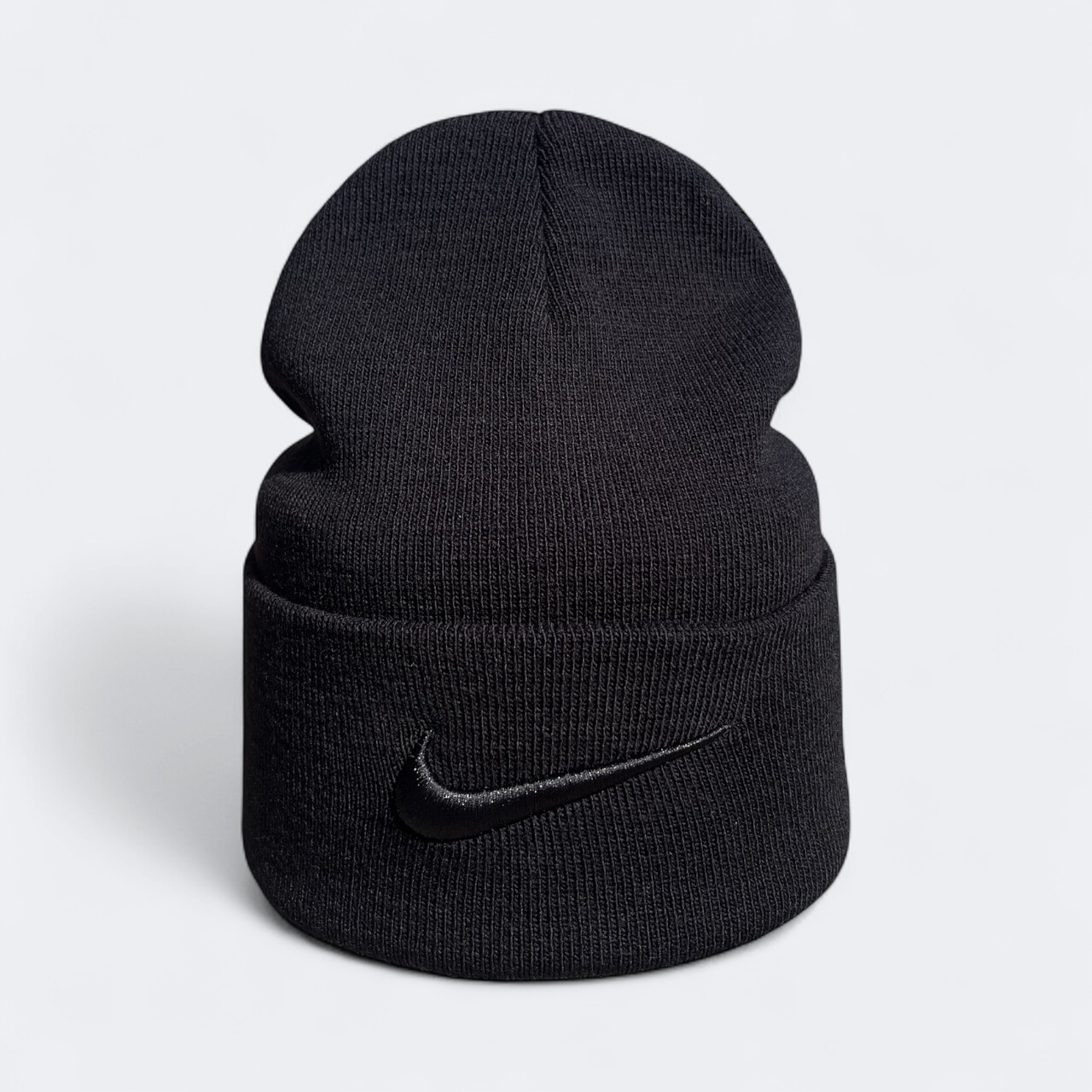 Шапка Чоловіча Осіння Nike - Найк Копія (Чорна Вишивка)