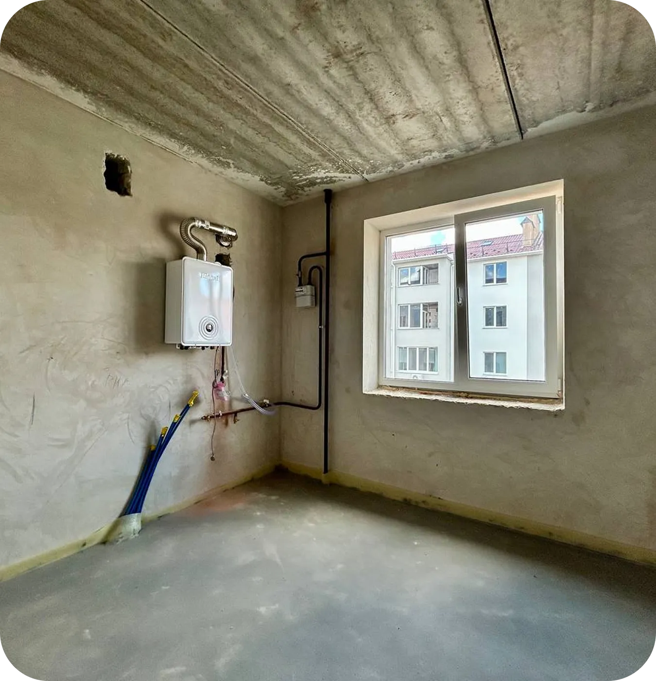 Однокімнатна квартира 41 м² з газовим опаленням у Ворзелі