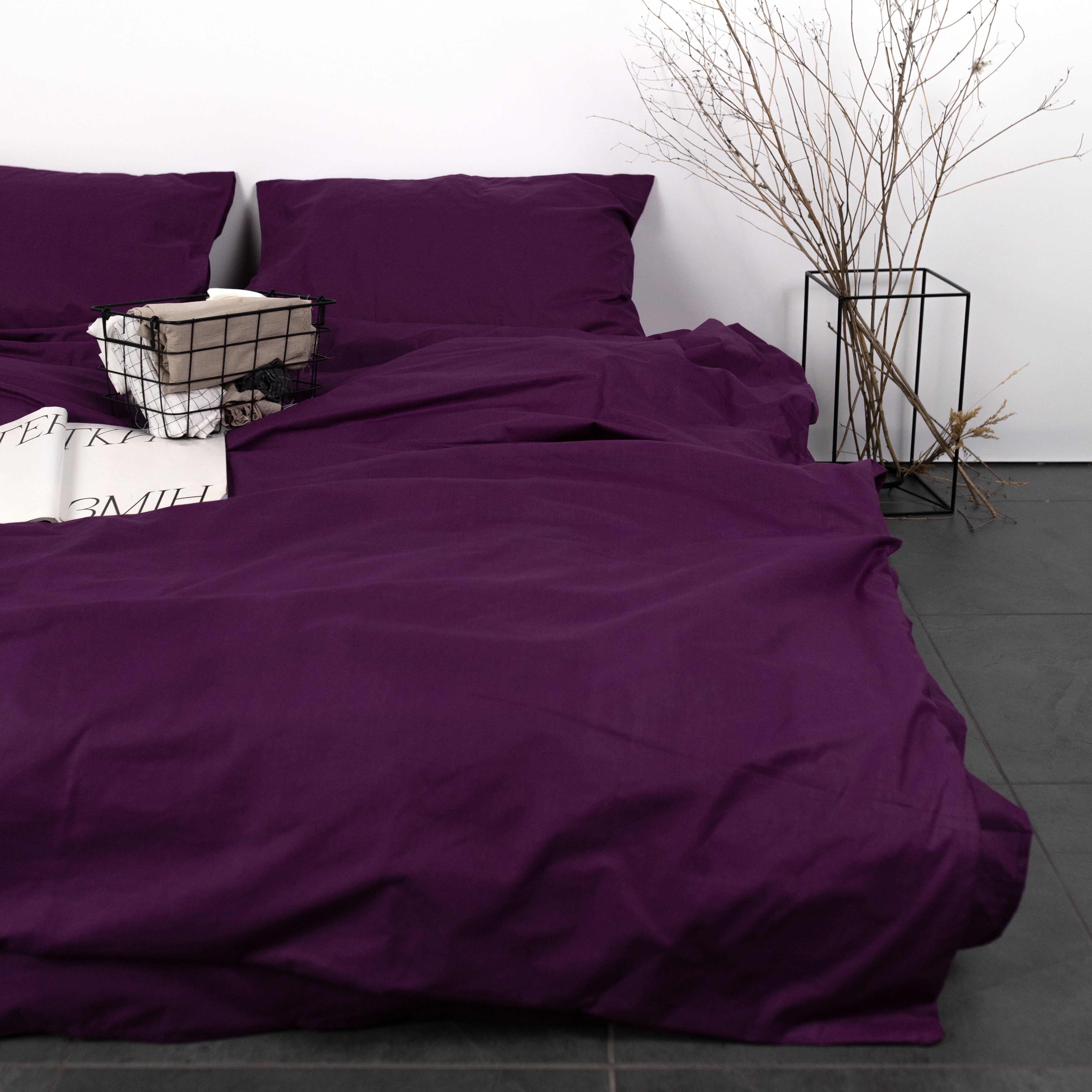 Постільний комплект Матова 100% бавовна Аметист