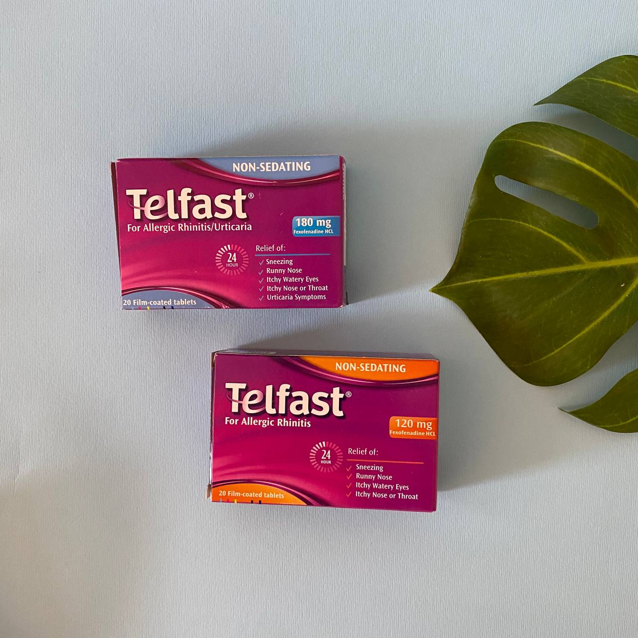 Telfast 120 mg \ 180 mg Телфаст 120 мг або 180 мг  20 таблеток