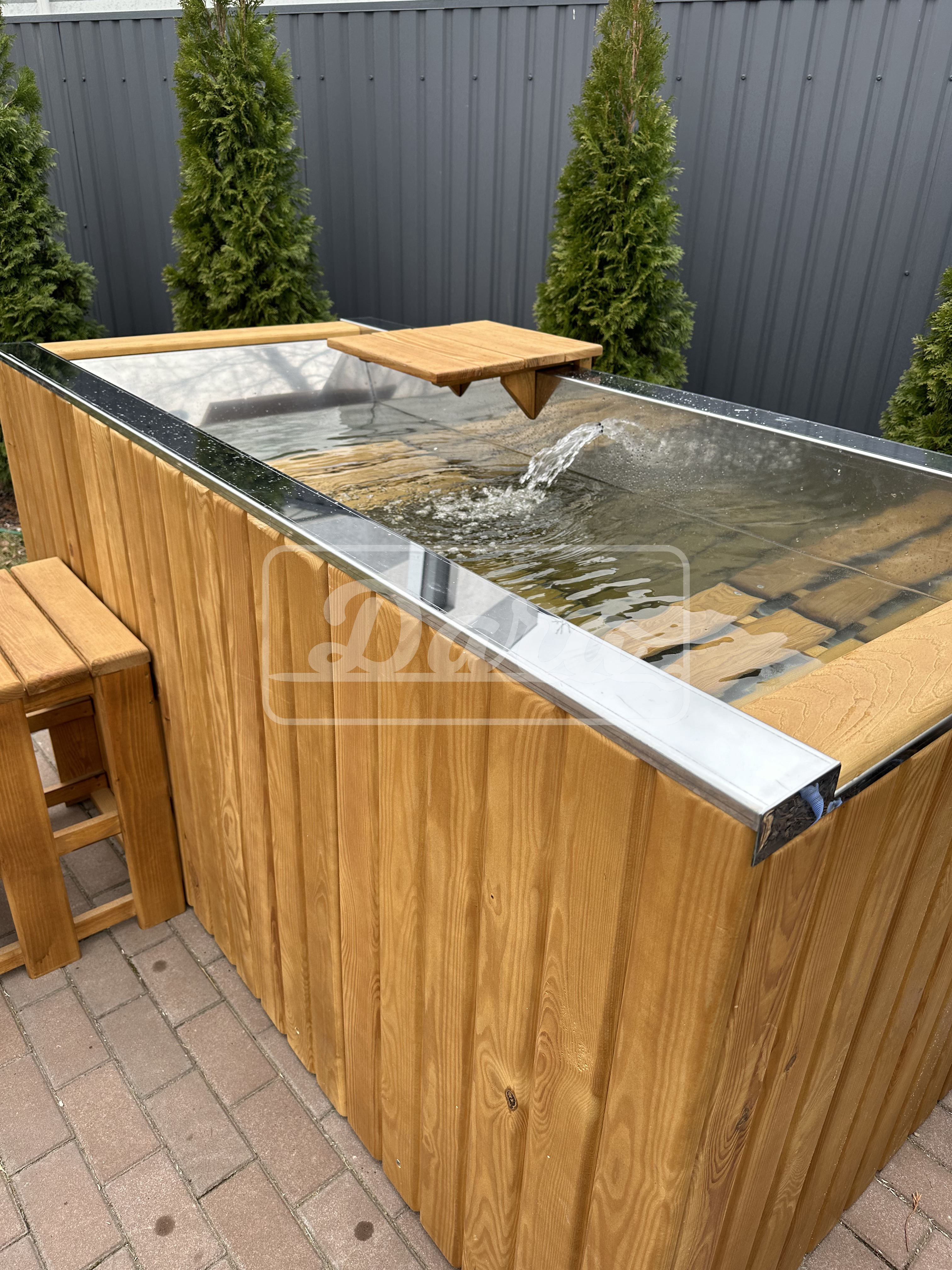 Купіль (чан) для купання, паріння та охолодження SteelSpa 100*200 см