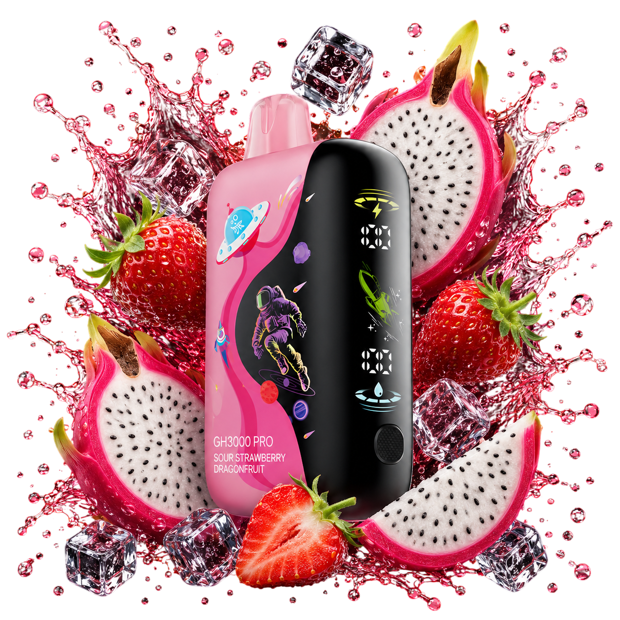 Ельф GH33000 PRO Sour Strawberry Dragonfruit (Кисла Полуниця Пітахая)