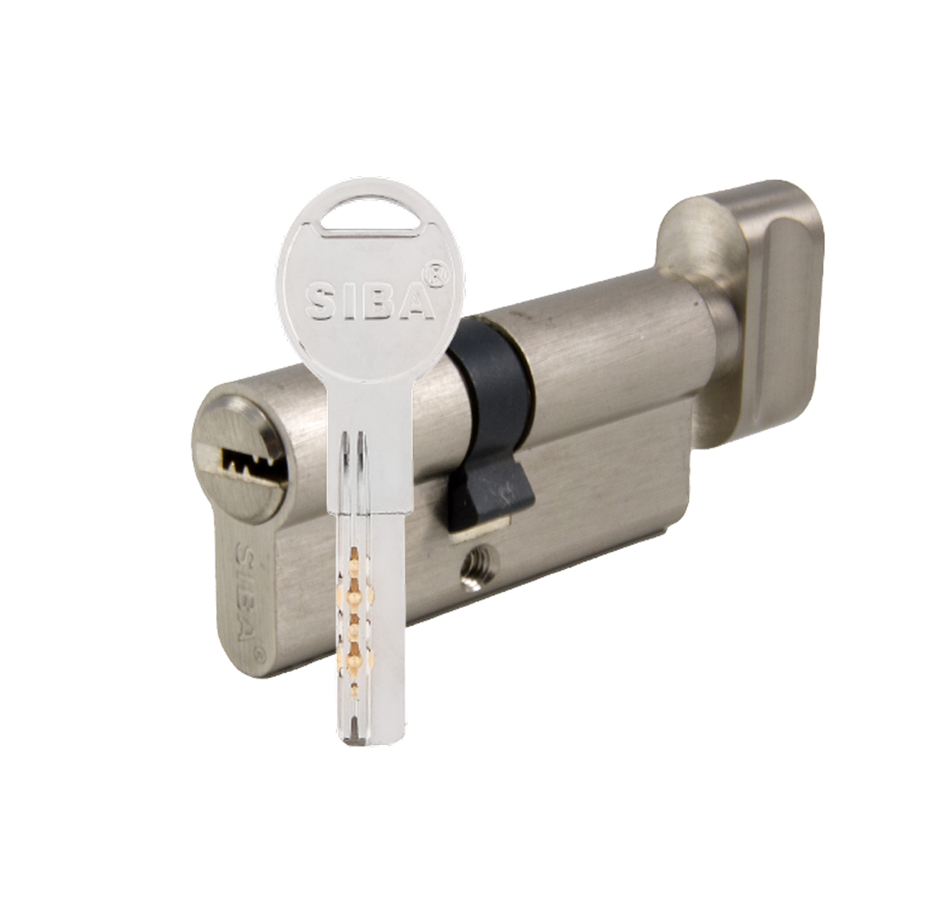 Циліндр дверний SIBA BTSZ ключ-вороток 80 мм сатин