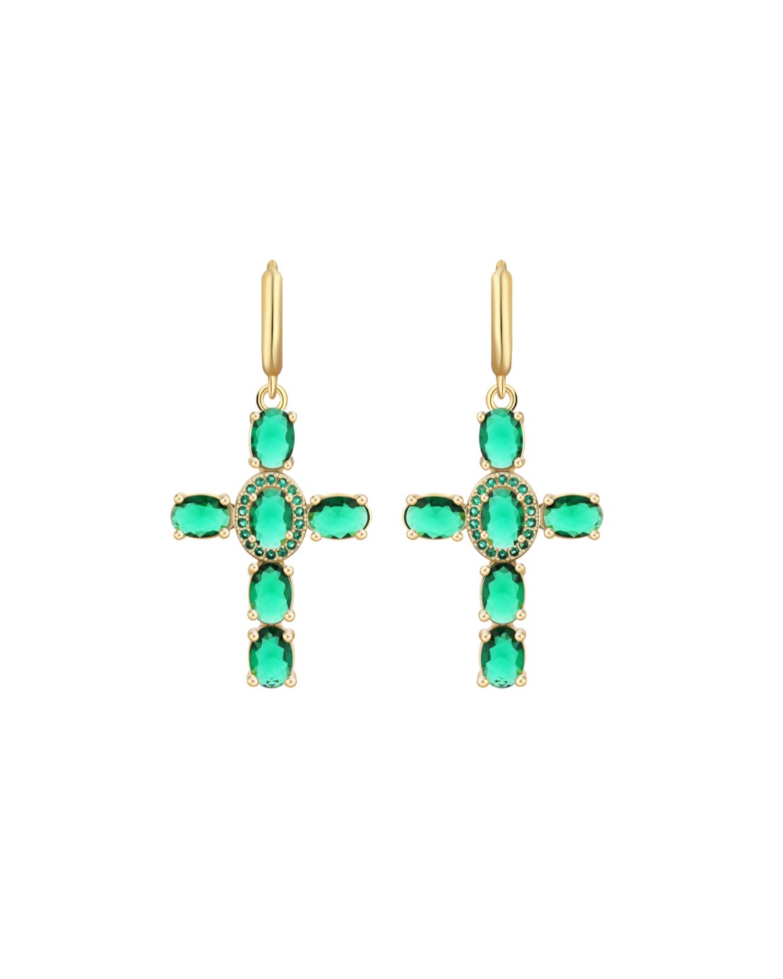 CROSS earrings green