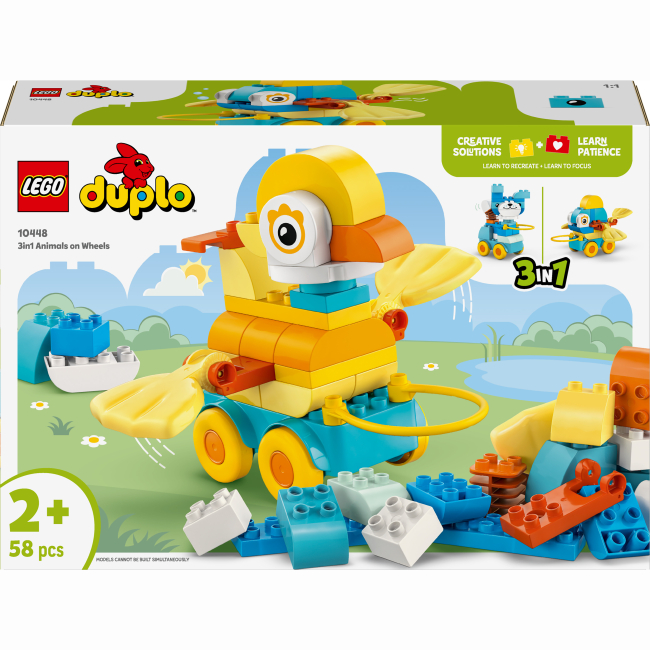 Конструктор LEGO DUPLO Тварини на колесах 3 в 1 (10448)
