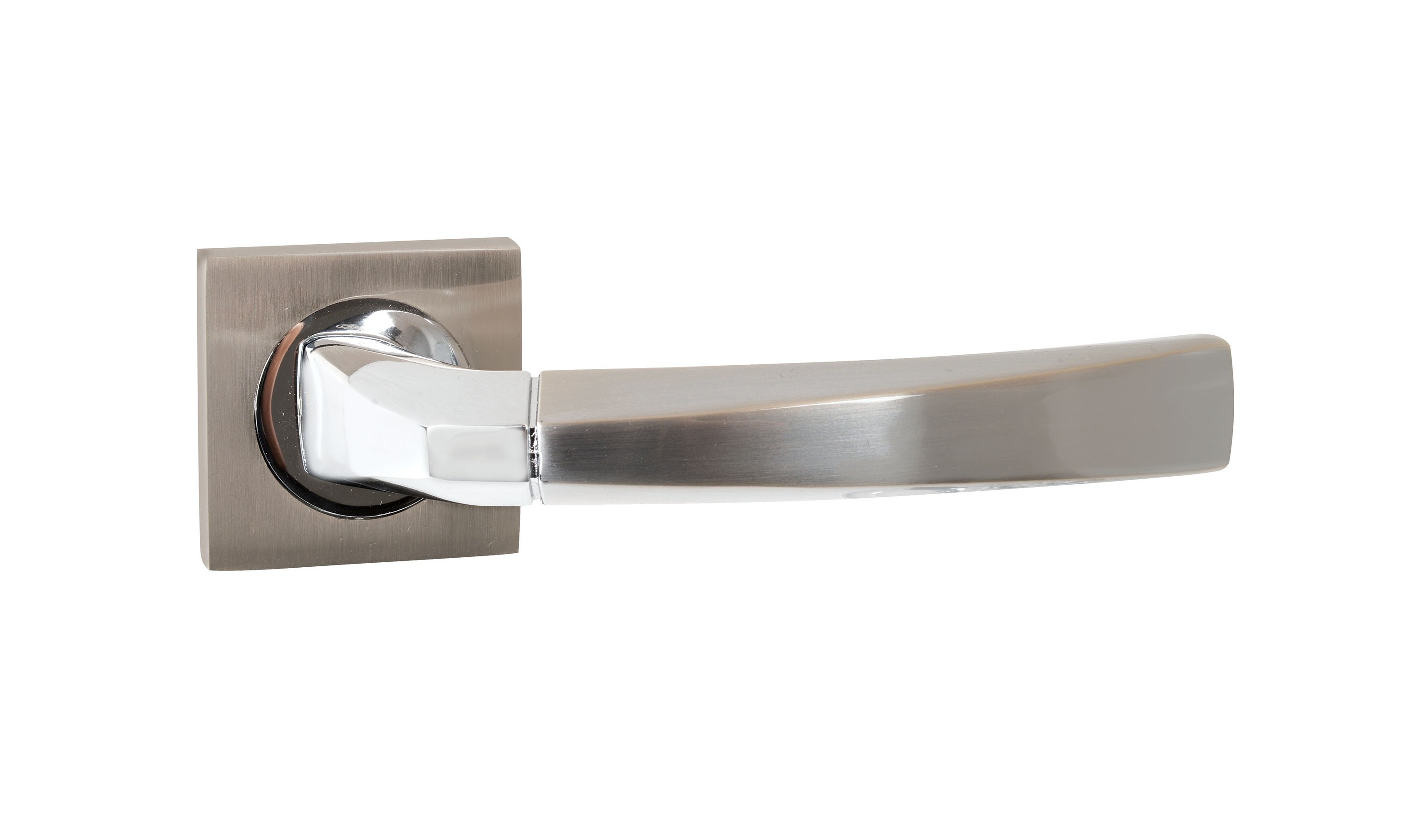 Дверна ручка SIBA Didim нікель-хром на розетці A02