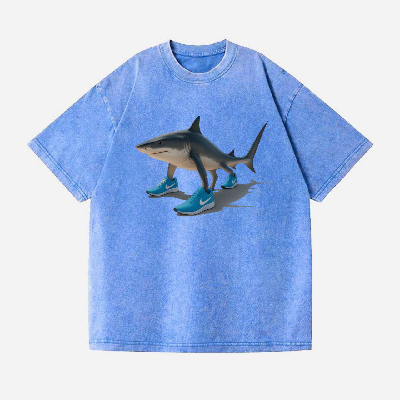 ФУТБОЛКА ОВЕРСАЙЗ ВАРЕНА БЛАКИТНА З ПРИНТОМ "ТРАЛАЛЕО ТРАЛАЛА"СПЕРЕДУ