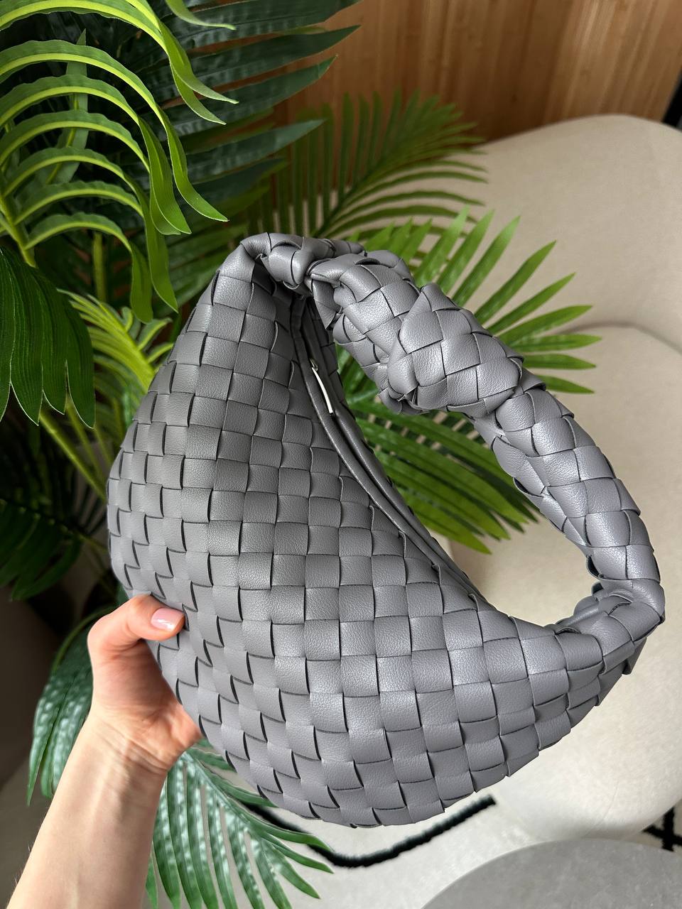 Bottega Veneta Nappa Intrecciato Mini Jodie Grey