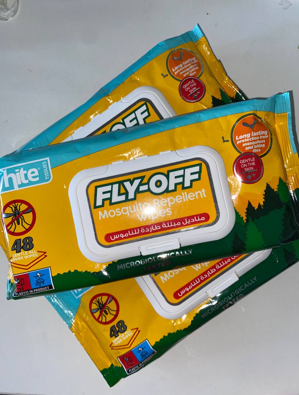 FLY-OFF Mosquito Repellent Wipes Вологі серветки від комарів 48 шт