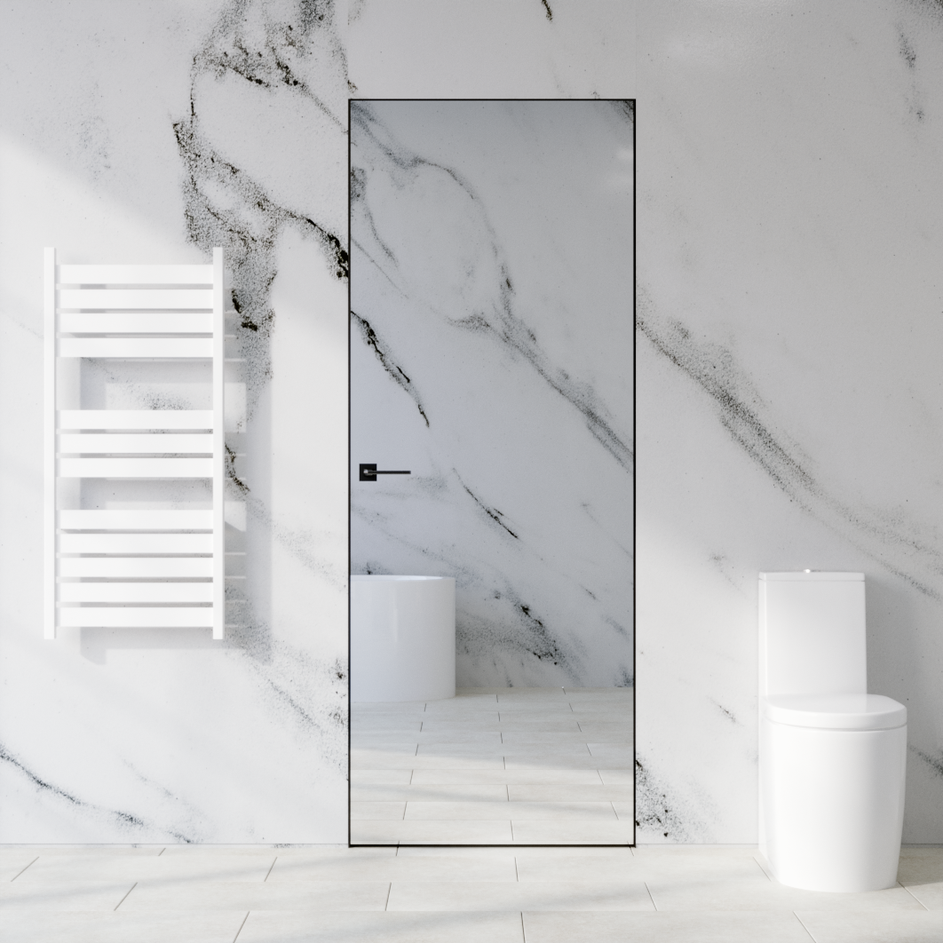 Приховані двері UNI GLASS - Дзеркало срібло