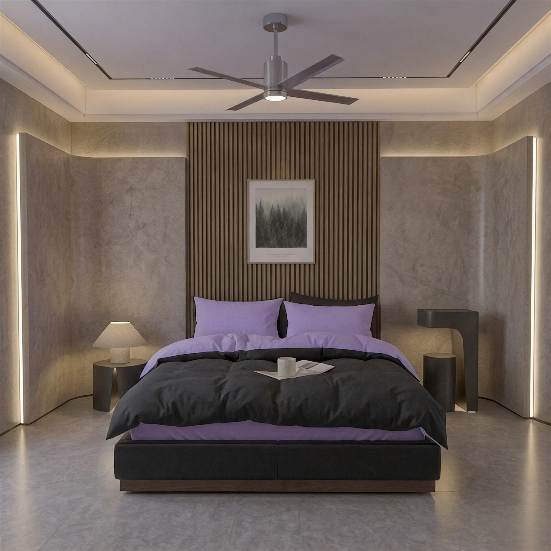 Постільна білизна з ранфорсу, колір Лаванда&Чорний