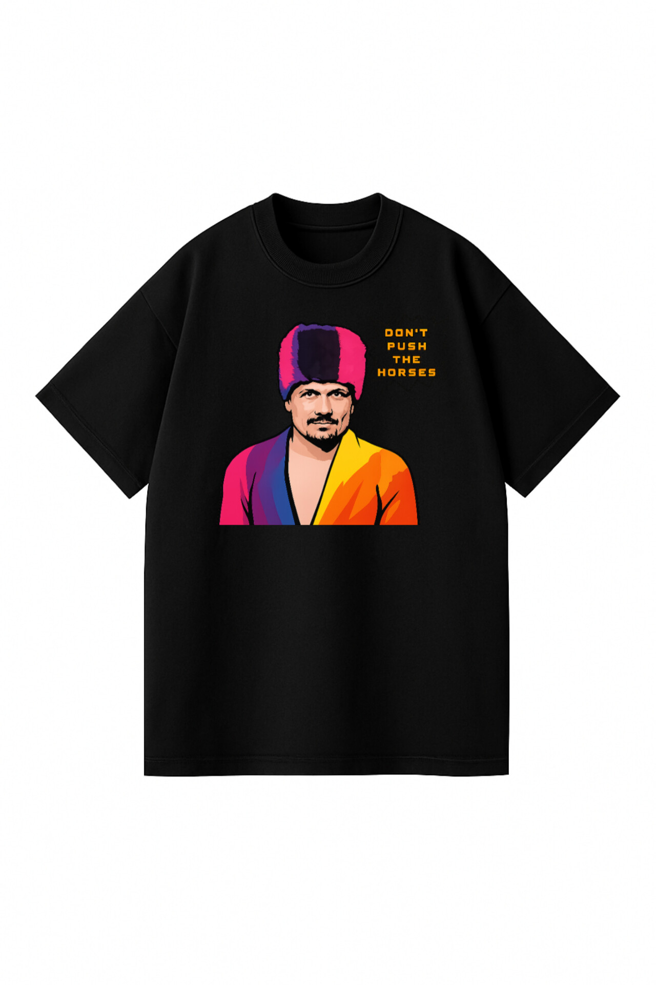 ФУТБОЛКА ОВЕРСАЙЗ ЧОРНА ЗПРИНТОМ"УСИК МЕМ"