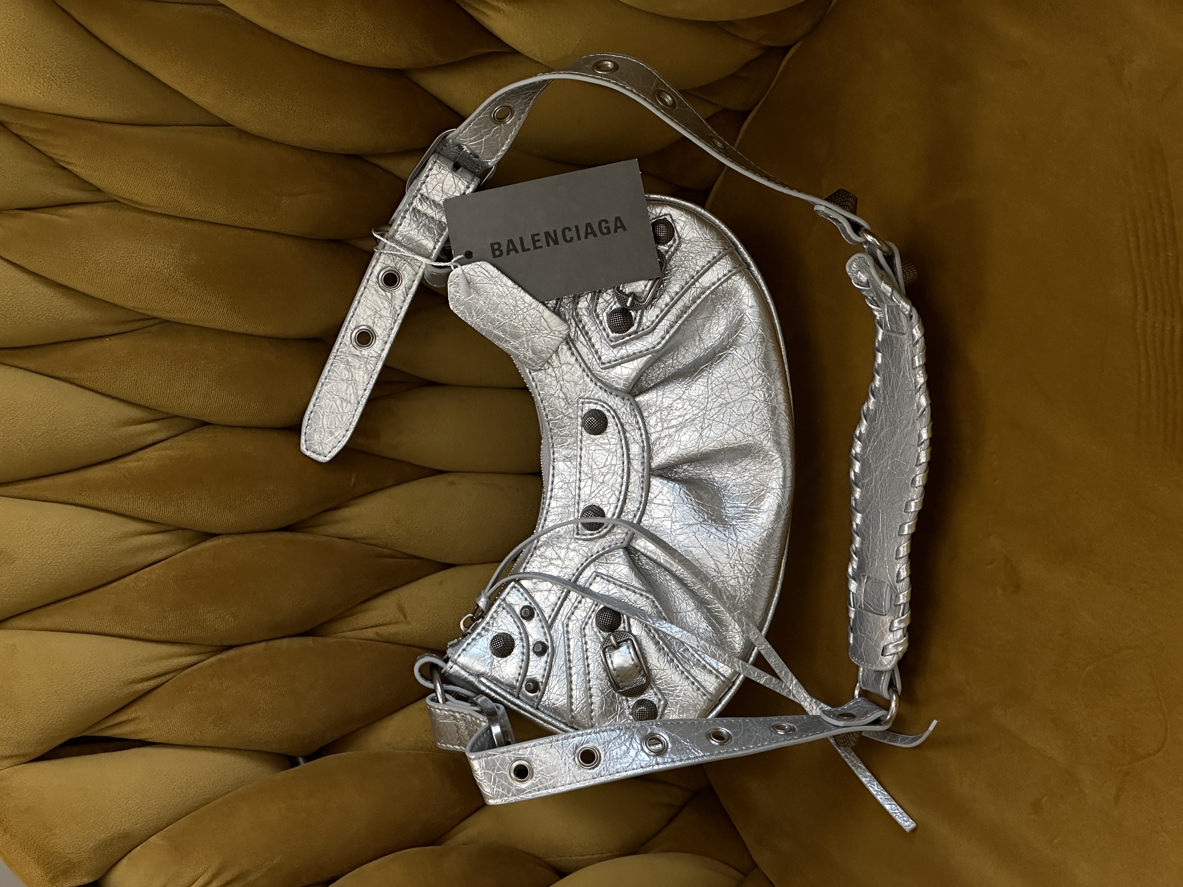 Balenciaga Le Cagole XS Shoulder Bag Silver